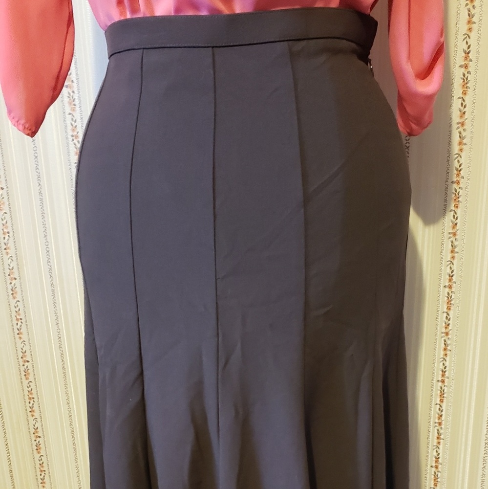 Brown below mid calf skirt